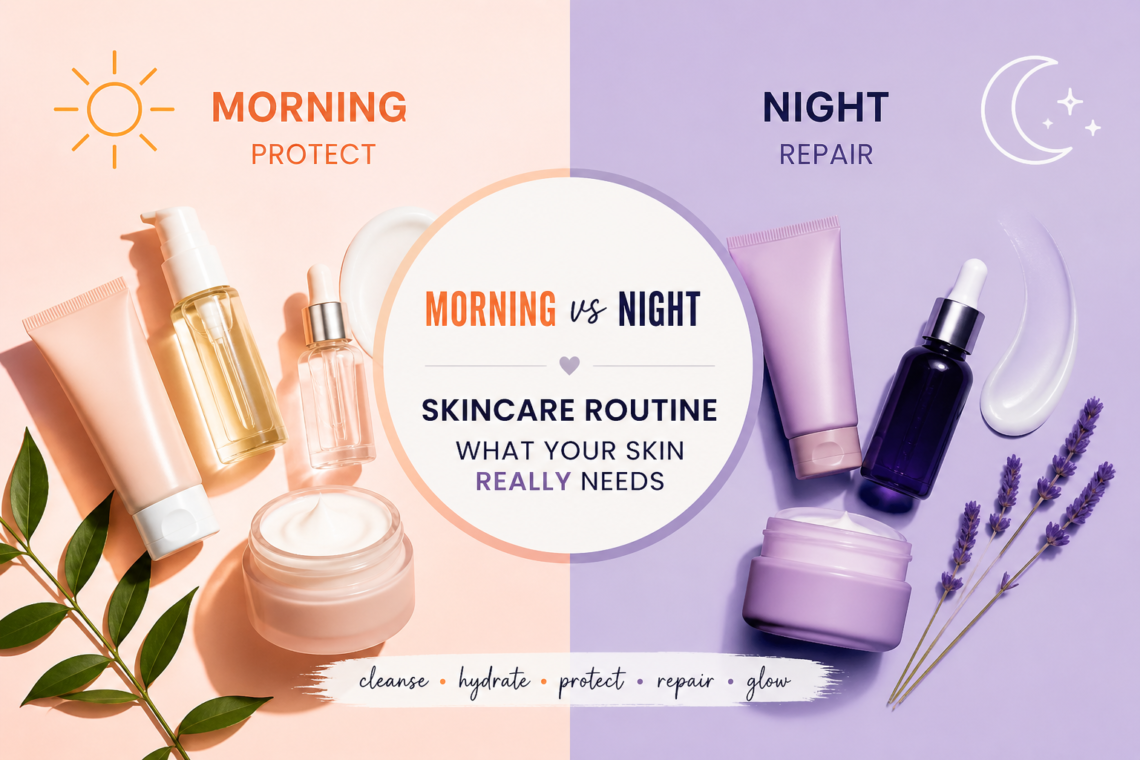 Morning vs Night Skincare Routine: What Your Skin Really Needs